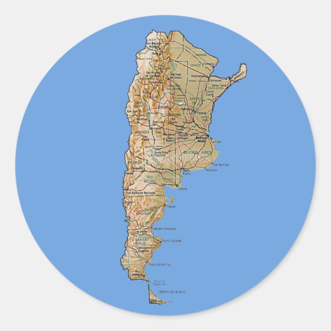 Sticker Argentine Map (Devant)