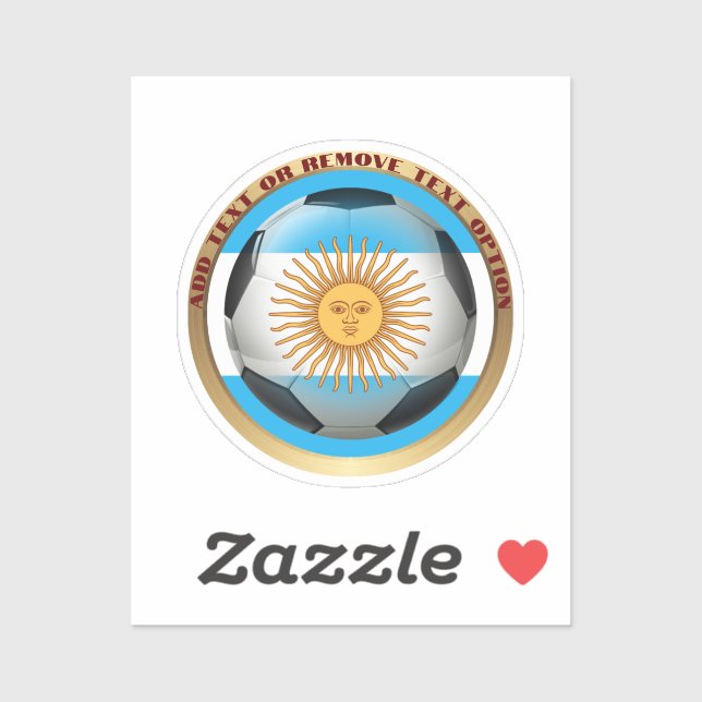 Sticker Argentine Soccer Ball Sports (Feuille)