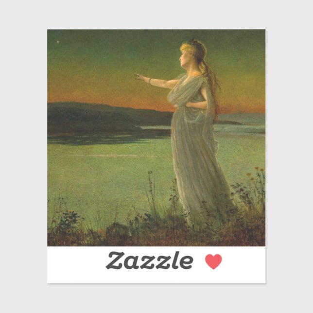 Sticker Ariadne à Naxos John Atkinson Grimshaw  (Feuille)