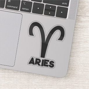 Sticker Aries Gras Zodiaque Texte Personnalisé