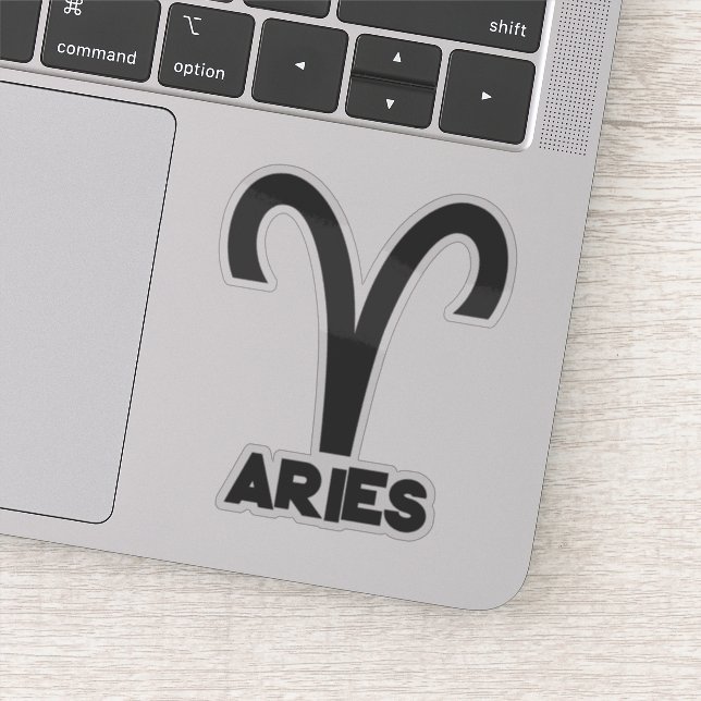 Sticker Aries Gras Zodiaque Texte Personnalisé (Détail)