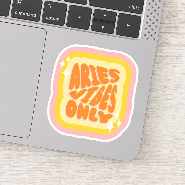 Sticker Aries Vibes Only | Girl | Aesthetic Horoscope  (Détail)