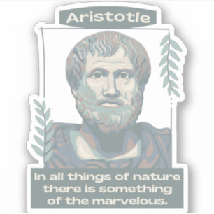 Sticker Aristote Portrait Et Citation