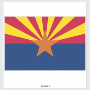 Sticker Arizona Drapeau : Réglage de Star Sun, État du cui