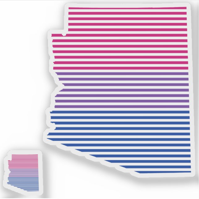 Sticker arizona fierté rayures drapeau bisexuel (Devant)