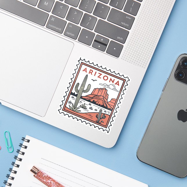 Sticker Arizona State Pride Vibes (Ordinateur portable avec iPhone)