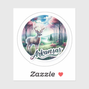Sticker Arkansas, cerf de Virginie,