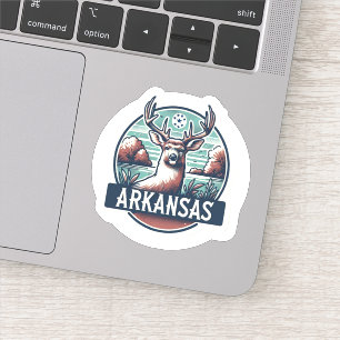 Sticker Arkansas, cerf de Virginie,