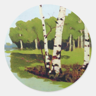 Sticker Arkhip Kuindzhi Landscape Fine Art Round