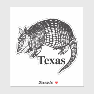 Sticker Armadillo du Texas