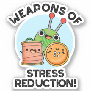 Sticker Armes De Réduction Du Stress Jeux De Tricot Drôle
