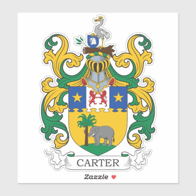 Sticker Armoiries de Carter (Feuille)