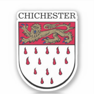 Sticker Armoiries de Chichester, Sussex de l'Ouest (Anglet