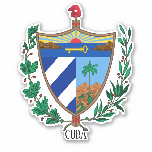 Sticker Armoiries De Cuba Patriotique (Devant)
