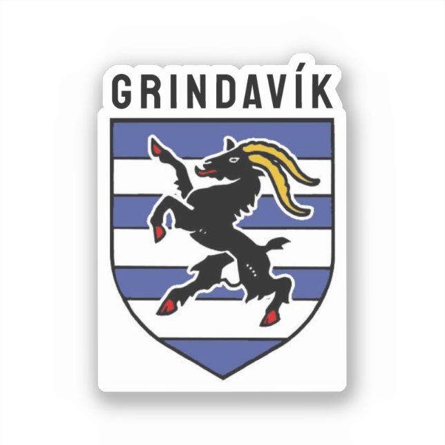 Sticker Armoiries de Grindavík - Islande (Recto)
