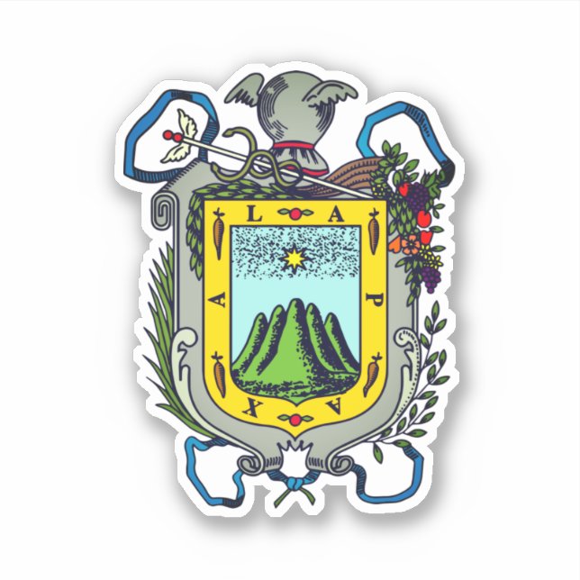 Sticker Armoiries de Jalapa, Mexique (Devant)