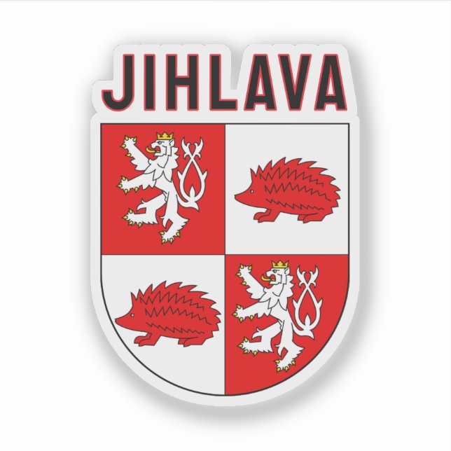 Sticker Armoiries de Jihlava, République tchèque (Devant)