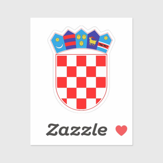 Sticker Armoiries de la Croatie (Feuille)