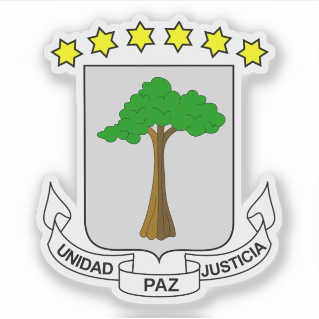 Sticker Armoiries de la Guinée équatoriale (Devant)
