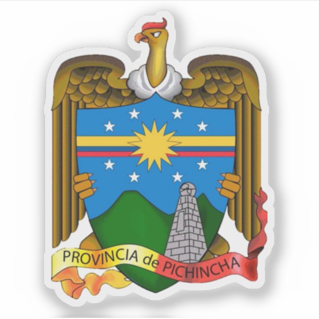 Sticker Armoiries de la province de Pichincha, Équateur (Devant)