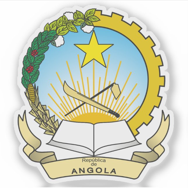 Sticker Armoiries de la République d'Angola (Devant)
