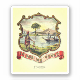 Sticker Armoiries de l'État de Floride (1876)
