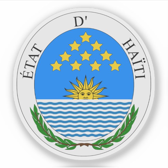 Sticker Armoiries de l'État d'Haïti (1807-1811) (Devant)