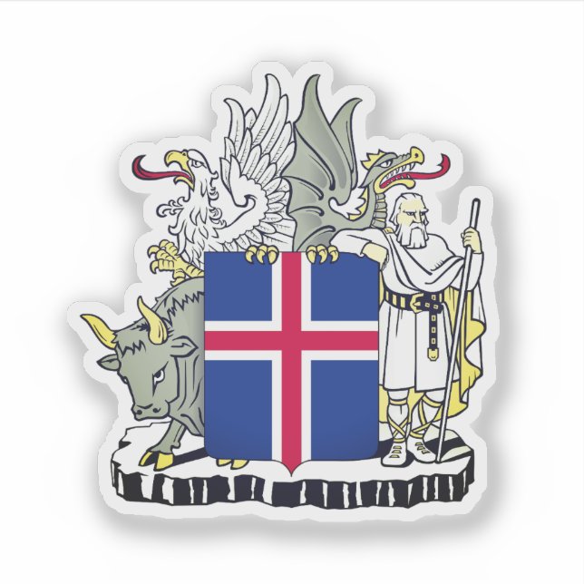 Sticker Armoiries de l'Islande (Devant)