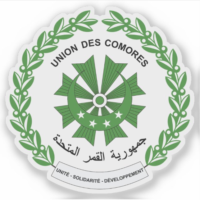 Sticker Armoiries de l'Union des Comores (Devant)