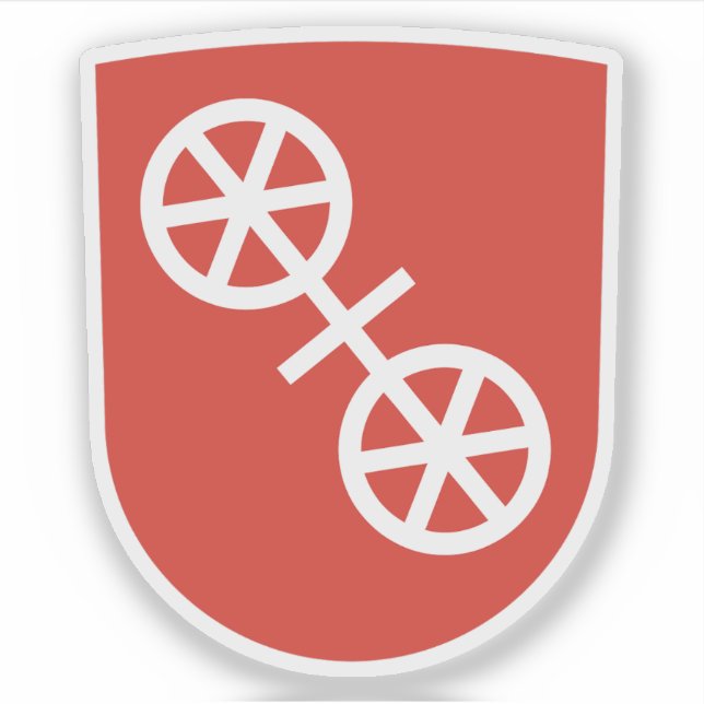 Sticker Armoiries de Mayence, Allemagne (Devant)