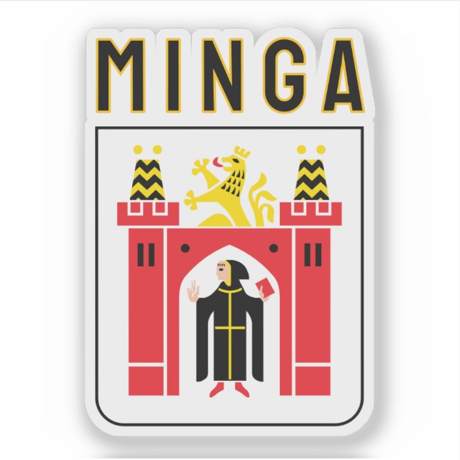 Sticker Armoiries de Minga, Bavière (Devant)
