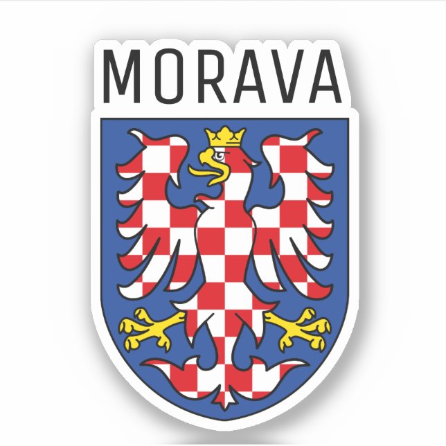 Sticker Armoiries de Moravie - TCHÉTCHIE (Devant)