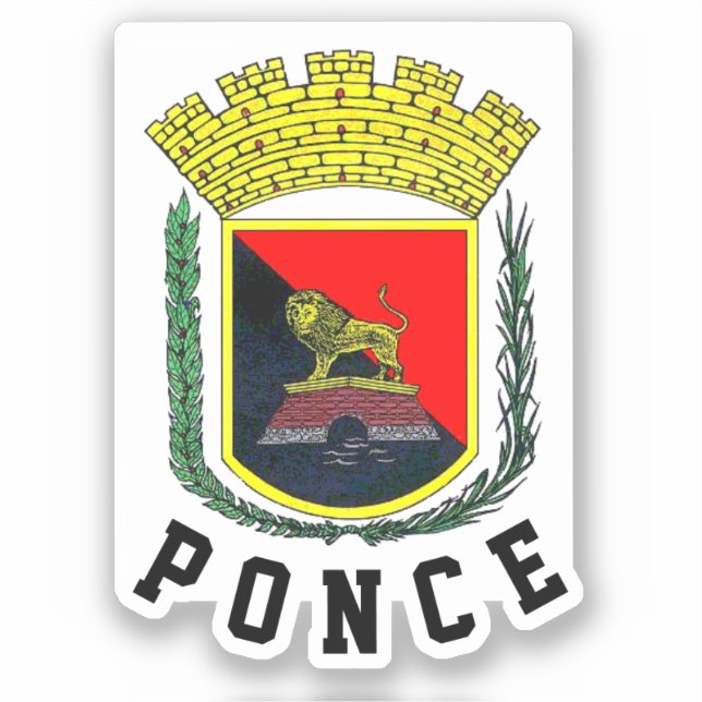 Sticker Armoiries de Ponce - Porto Rico (Recto)