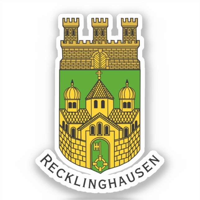 Sticker Armoiries de Recklinghausen, Allemagne (Recto)