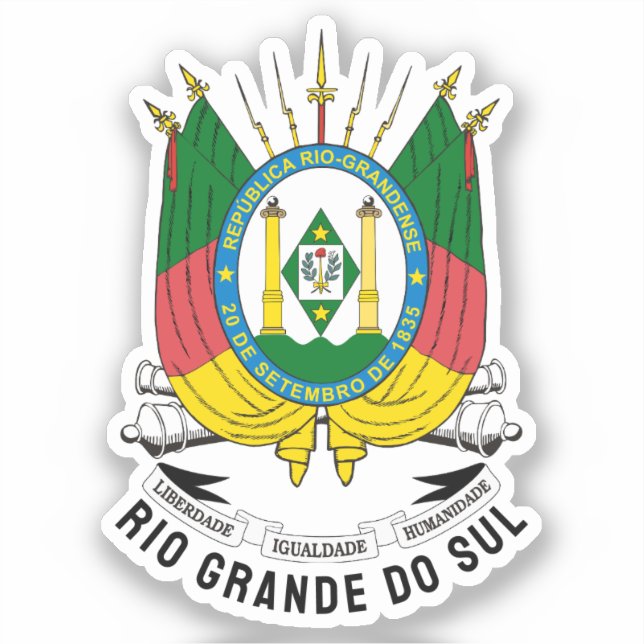 Sticker Armoiries de Rio Grande do Sul - Brésil (Recto)