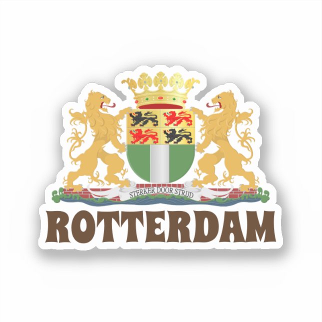 Sticker Armoiries de Rotterdam, Pays-Bas (Recto)
