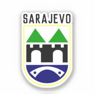 Sticker Armoiries de Sarajevo, Bosnie-Herzégovine