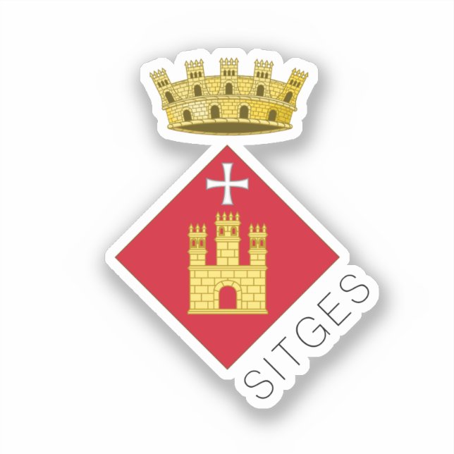 Sticker Armoiries de Sitges (Catalogne) (Recto)