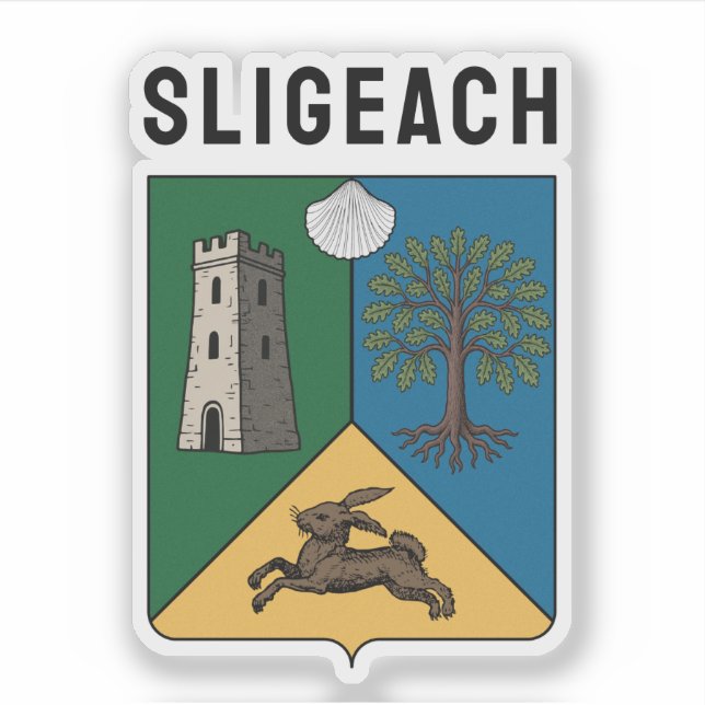 Sticker Armoiries de Sligo, Irlande (Devant)