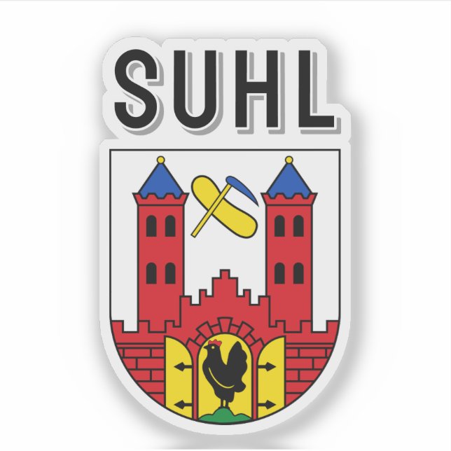 Sticker Armoiries de Suhl, Allemagne (Devant)