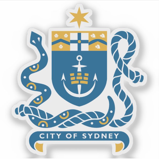 Sticker Armoiries de Sydney, Australie (Devant)