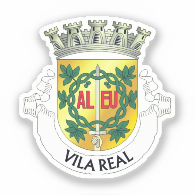 Sticker Armoiries de Vila Real, Portugal (Recto)