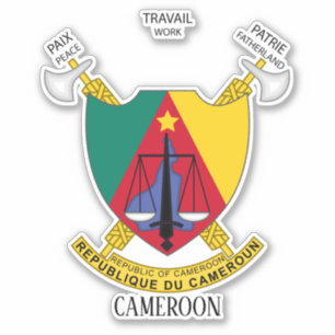 Sticker Armoiries Du Cameroun Patriotique