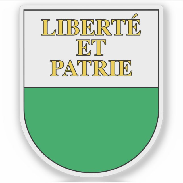 Sticker Armoiries du canton de Vaud, Suisse (Devant)