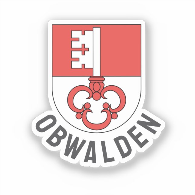 Sticker Armoiries du canton d'Obwald (Recto)