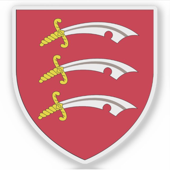 Sticker Armoiries du comté d'Essex, Angleterre (Devant)