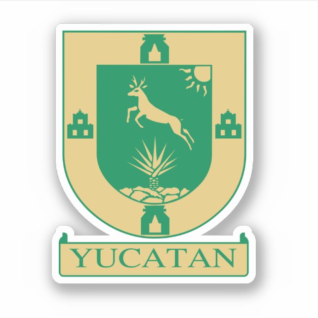 Sticker Armoiries du Yucatán - Mexique (Devant)