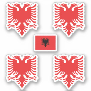 Sticker Armoiries et drapeau de l'Albanie