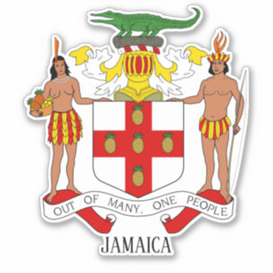 Sticker Armoiries Nationales De Jamaïque Patriotique