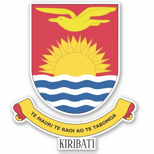 Sticker Armoiries Nationales De Kiribati (Devant)
